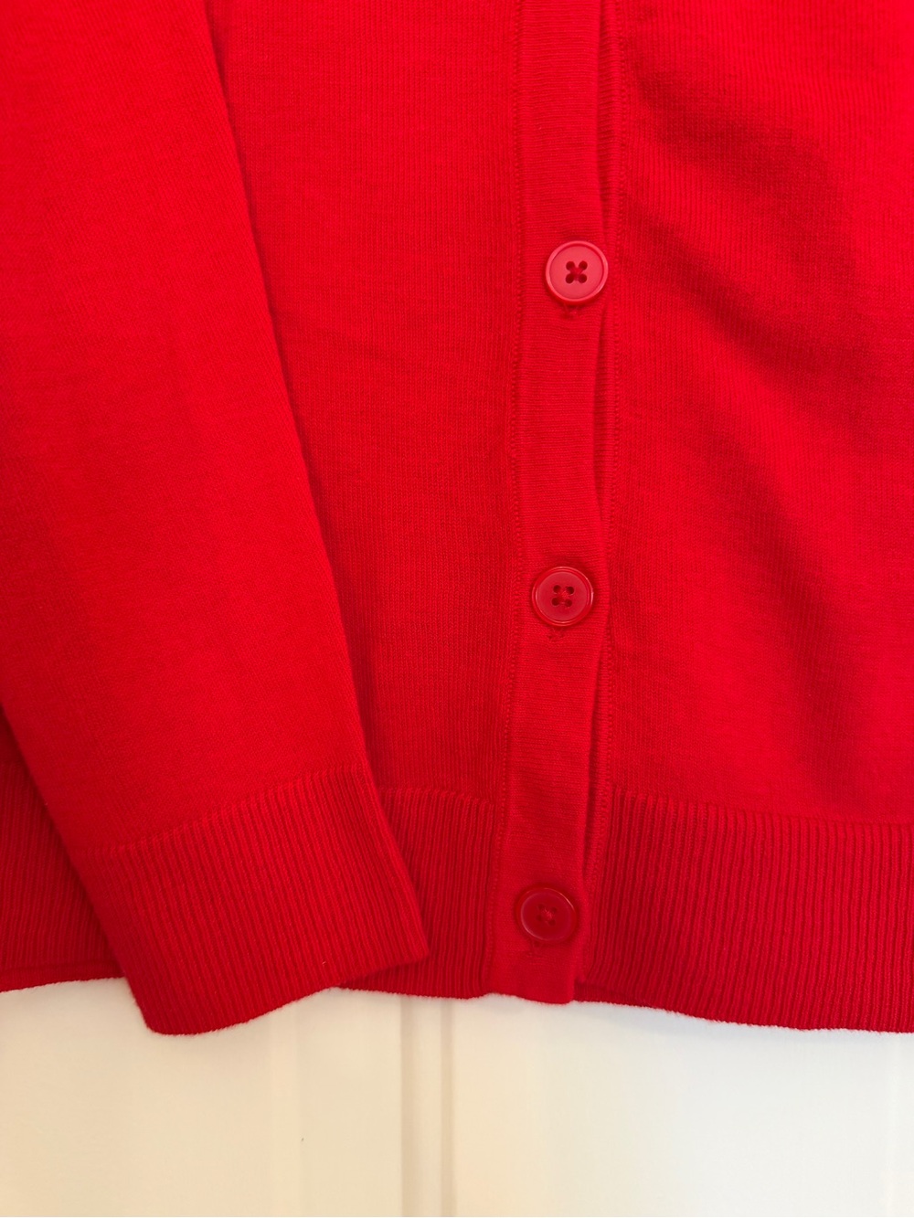Merona Bright Red Classic Button-Up Cardigan - Picture 3 of 5